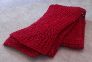 Simple Red Lace Scarf