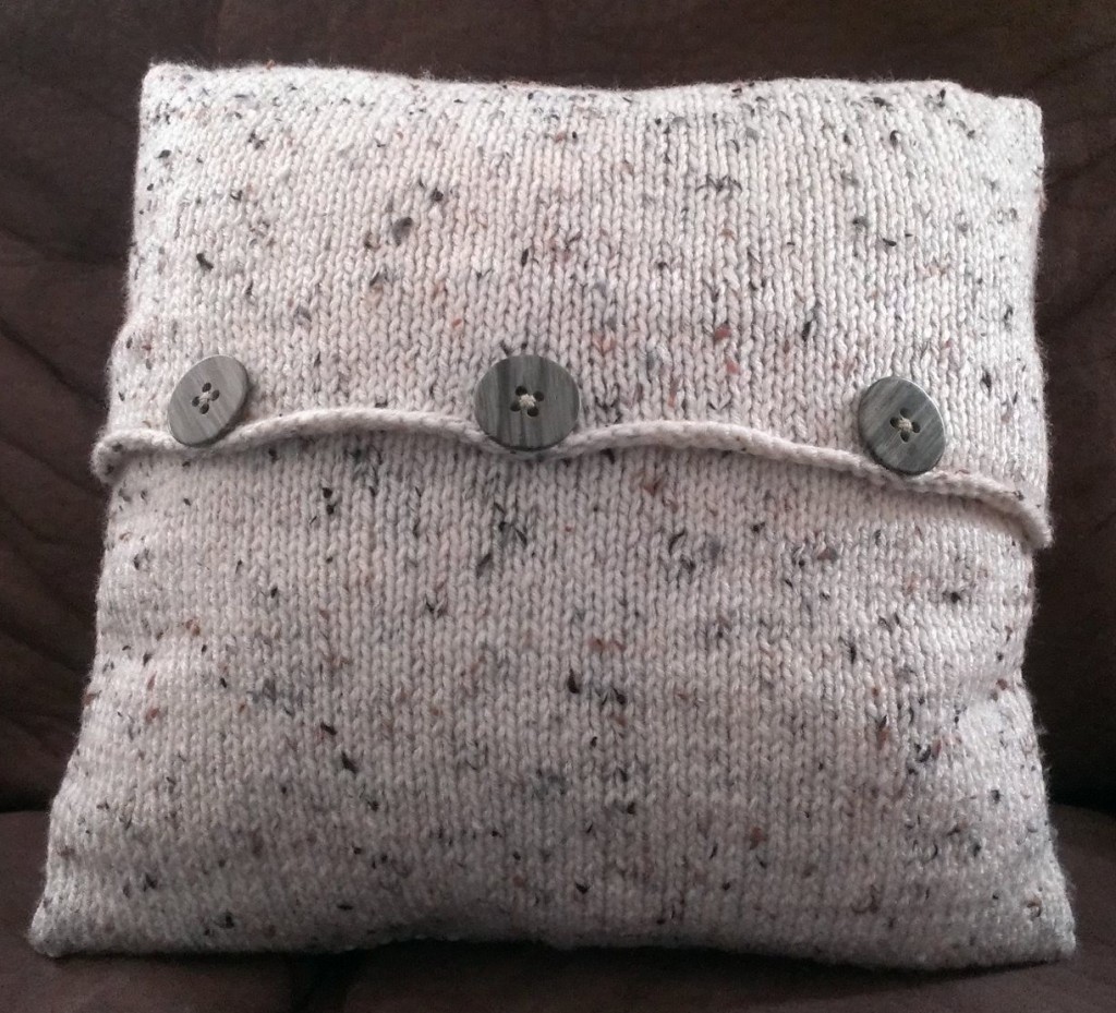 Cabled Pillow - Back