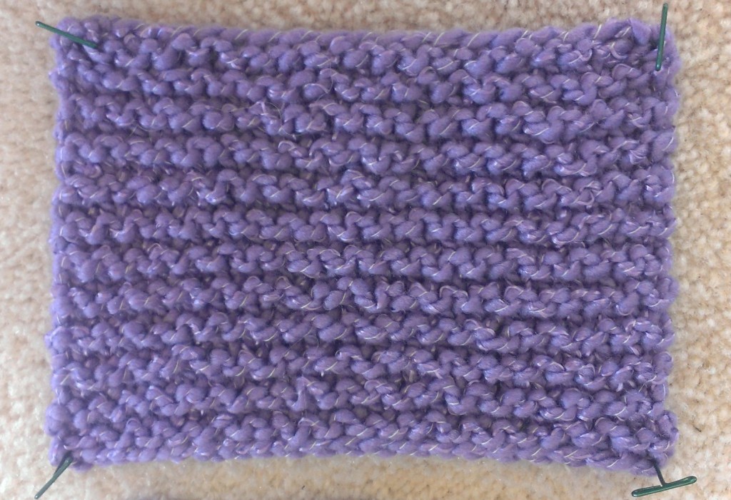 Garter Stitch, Swatch, Knit