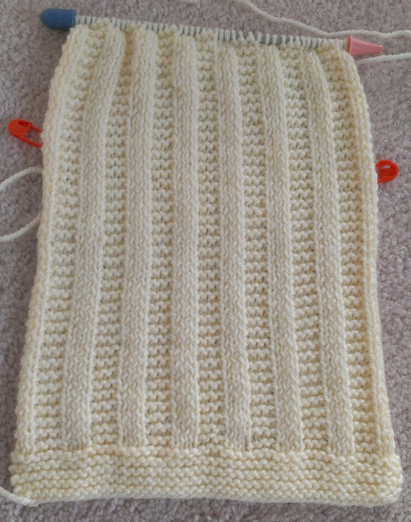 Knit Baby Sweater, Ribbed Baby Sweater