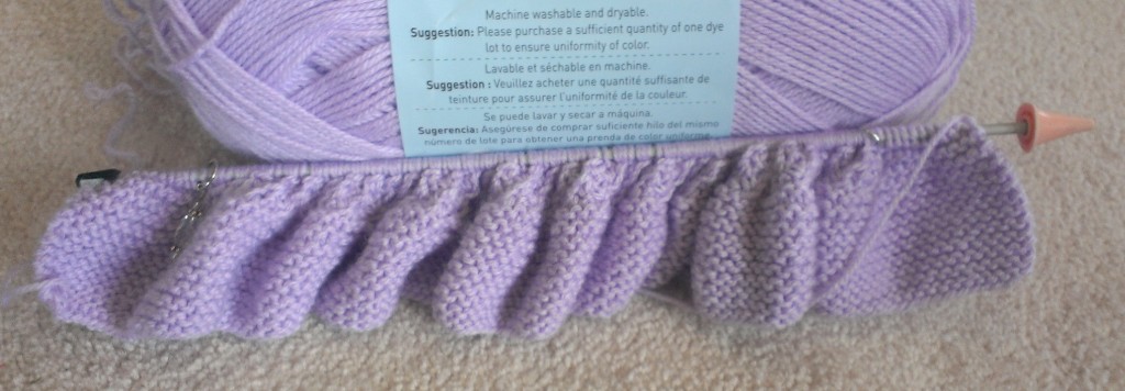 Knit Baby Blanket, Purple Baby Blanket