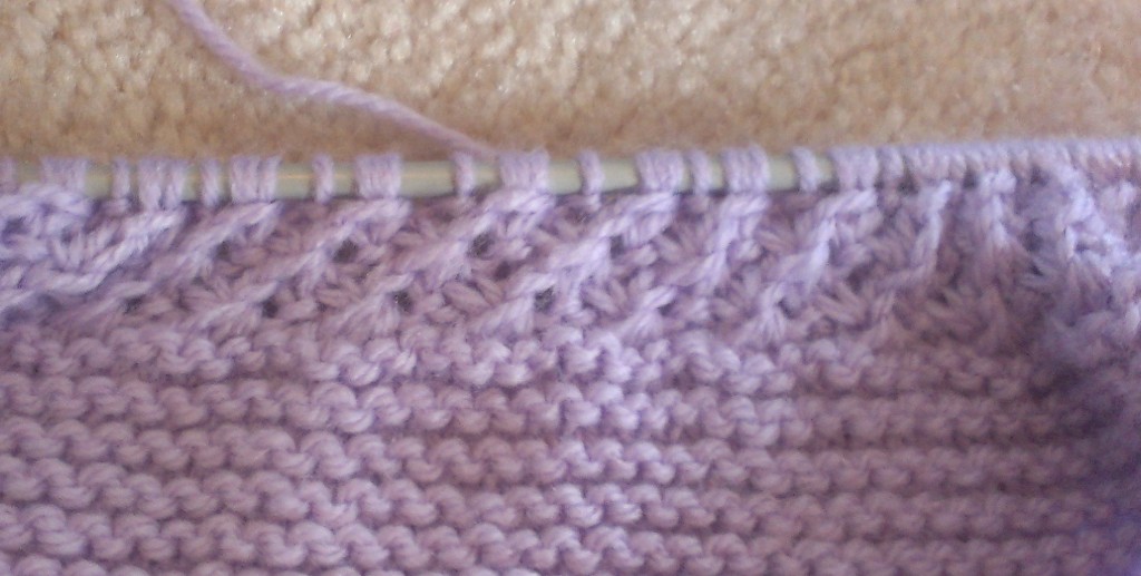 Knit Baby Blanket, Lilac Baby Blanket, Purple Baby Blanket