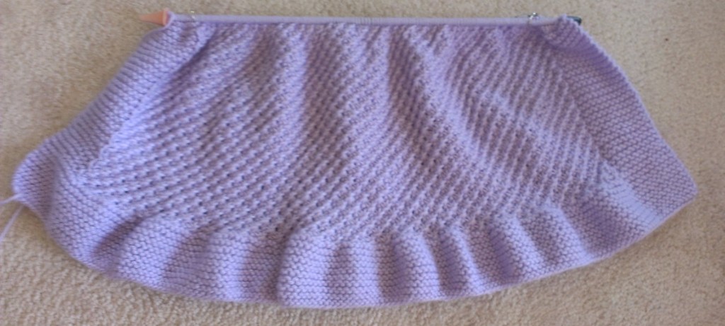 purple baby blanket. knit baby blanket