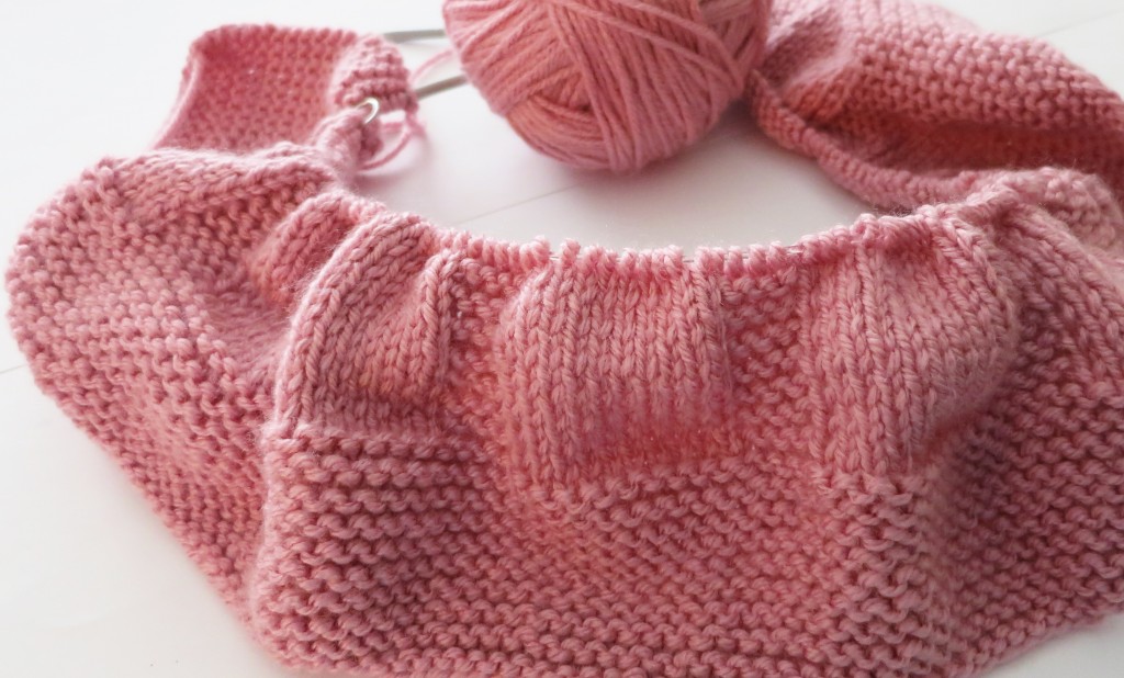 Simple pink baby blanket.