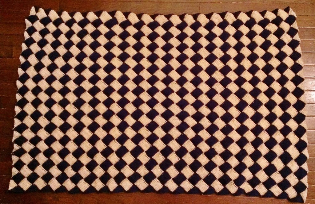 Entrelac Baby Blanket (pre-wash and pre-steam)