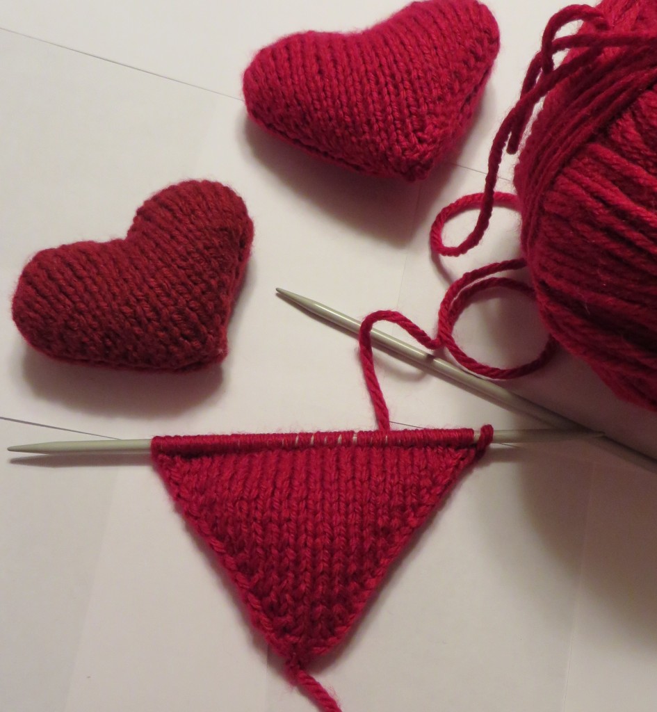 knitted hearts